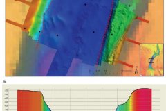 Silver Pit bathymetry map and profile