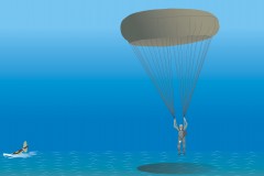 Airman parachuting