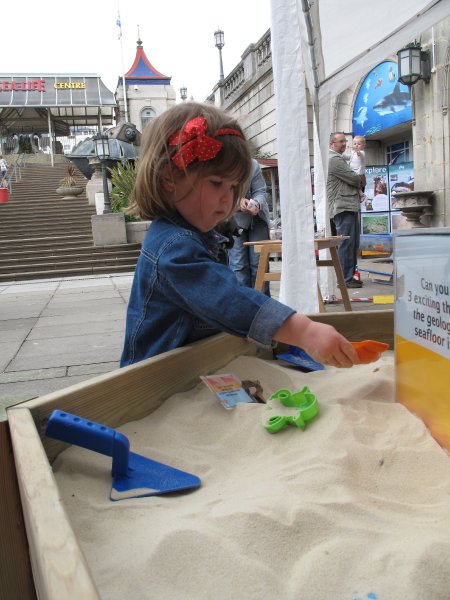 At the sand table, Brighton
