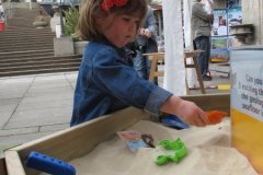At the sand table, Brighton