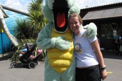 Katie making friends, Weymouth