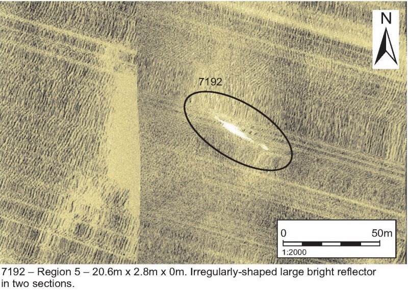 Geopysical sidescan anomaly; example of a bright reflector