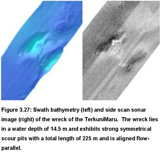 Terkunimaru - Bathymetry and Sidescan sonar data images examples