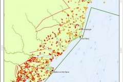 Roman to Medieval coastal sites distribution map