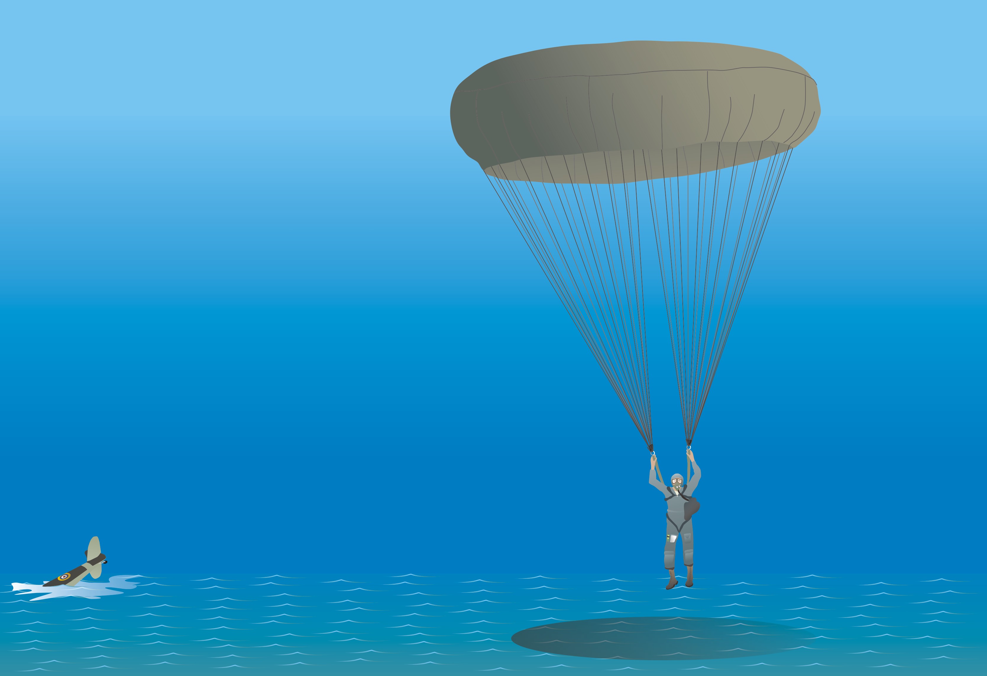 Airman parachuting